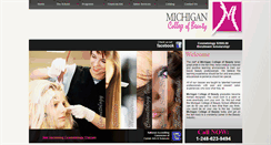 Desktop Screenshot of michigancollegeofbeauty.com